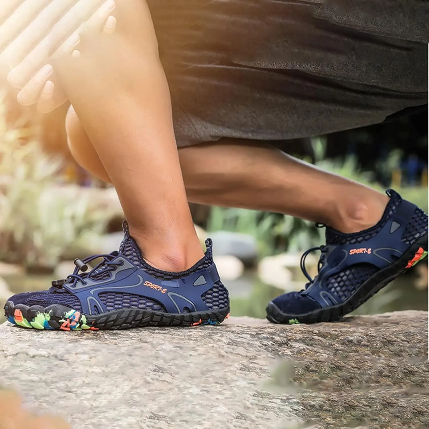 Adult Beach Surf Water Shoes,Outdoor Quick-Dry Lightweight Slip Resistant Aqua Barefoot Shoes,Casual Breathable Pool Swim Shoes,Unisex,for Boating Fishing Diving