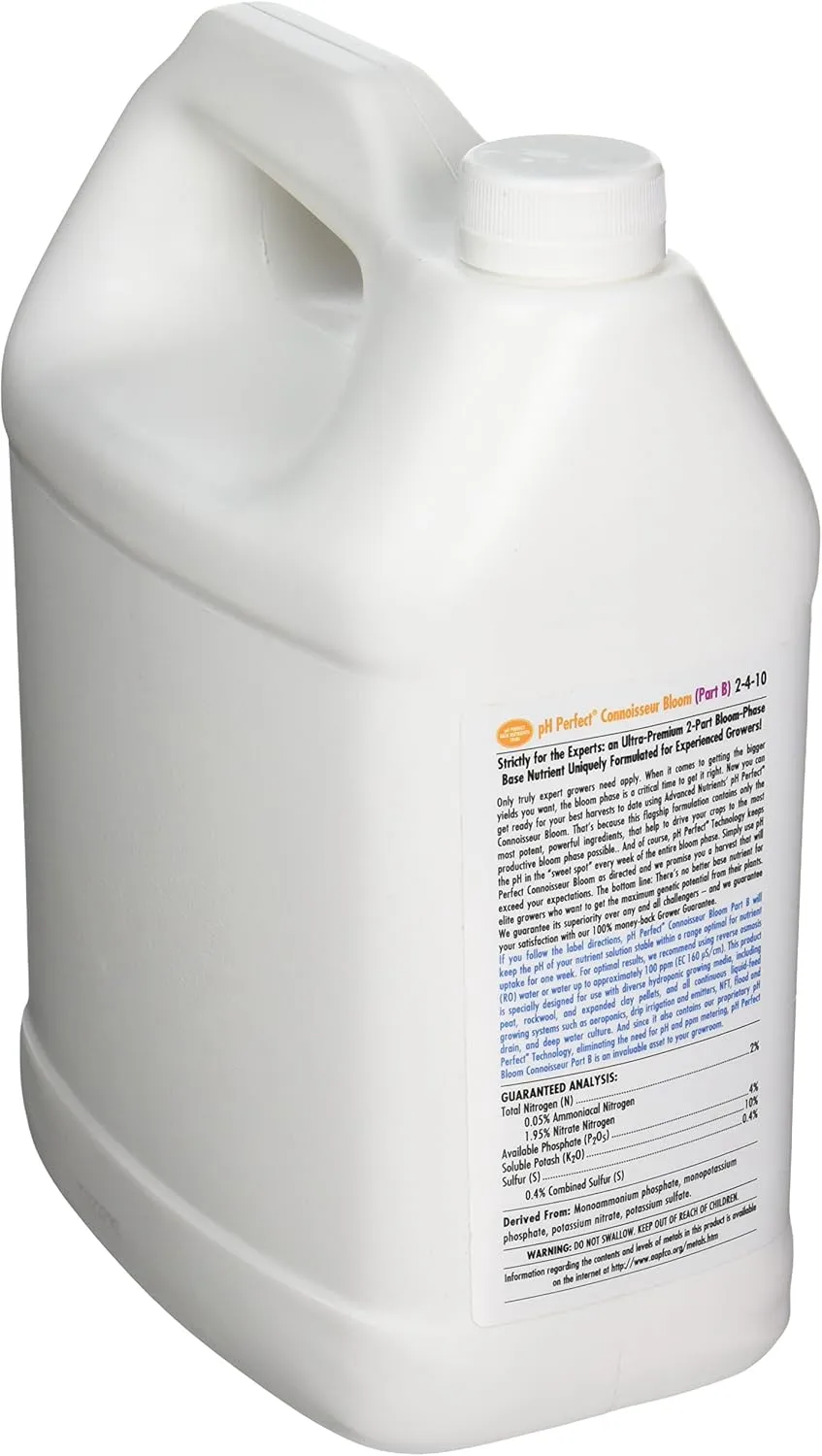 Advanced Nutrients pH Perfect Connoisseur Bloom Part B Plant Nutrient, 4 L