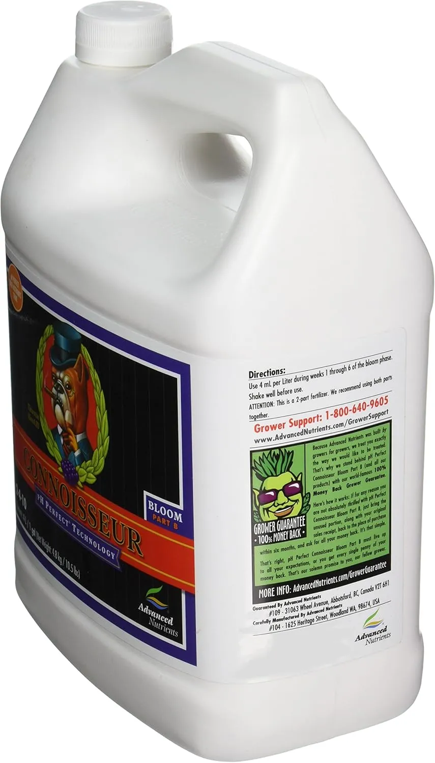 Advanced Nutrients pH Perfect Connoisseur Bloom Part B Plant Nutrient, 4 L