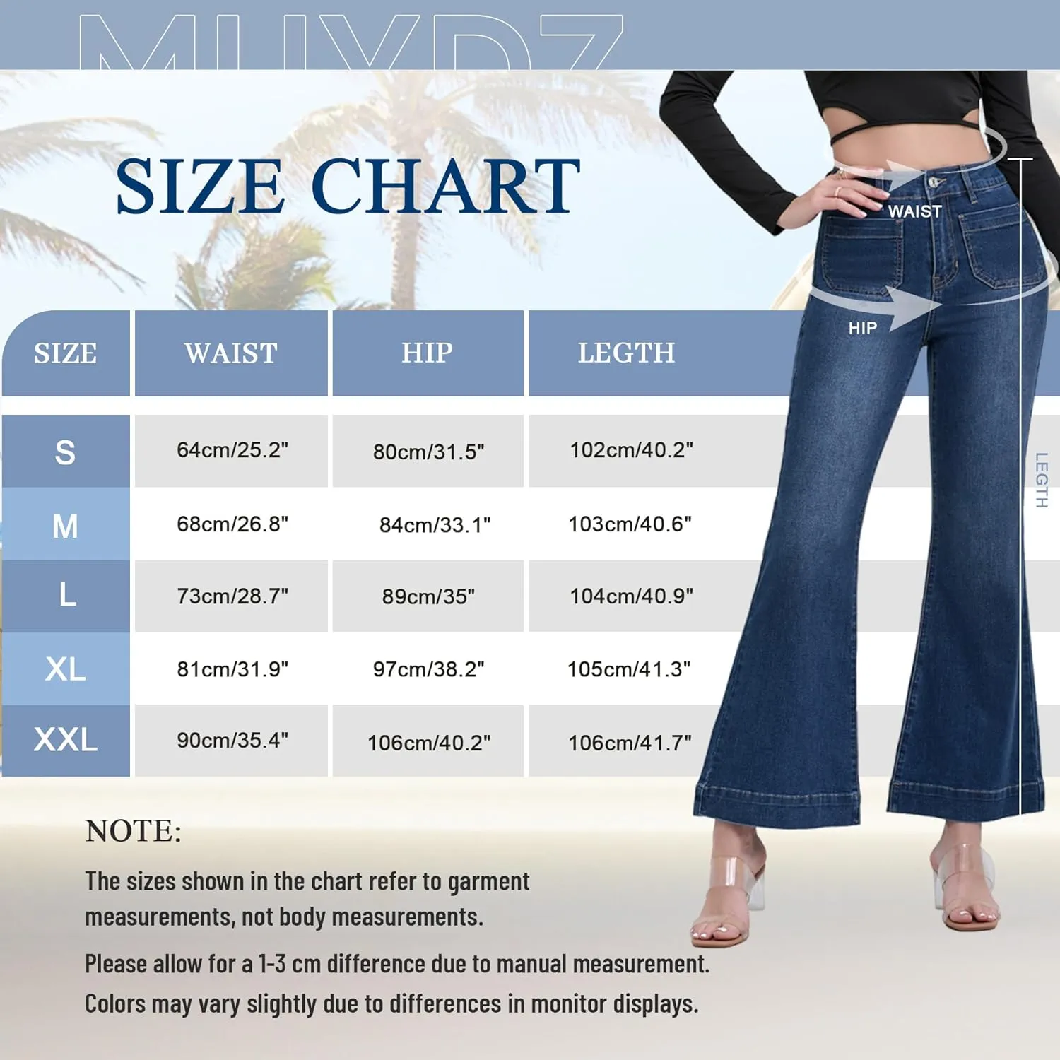 AEJ High Waisted Bootcut Jeans for Women, Stretchy Retro Trendy Flare Bell Bottom Jeans Petite Women's Denim Pants