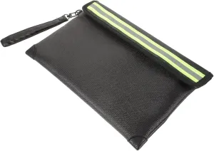 Angoily Portable Document Pouch Fireproof Bag for Tax Papers Receipt Organizer Small Fireproof Safe Black Unit