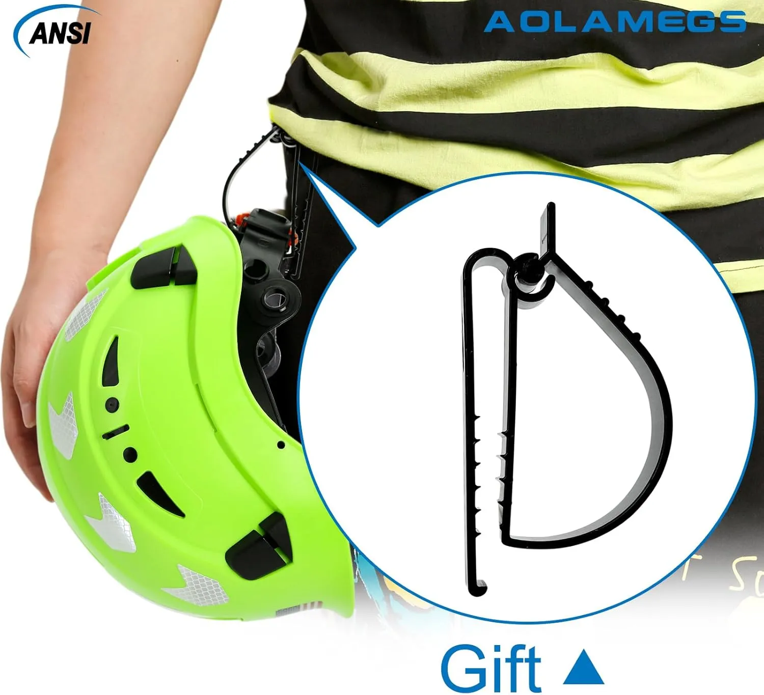 AOLAMEGS Construction Safety Hard Hat - ANSI Z89.1 Type Ι OSHA Approved Safety Helmets with Chin Straps Lightweight Reflective Vented ABS Hard Hats For Men Women Industrial Workwear 6-point Suspension