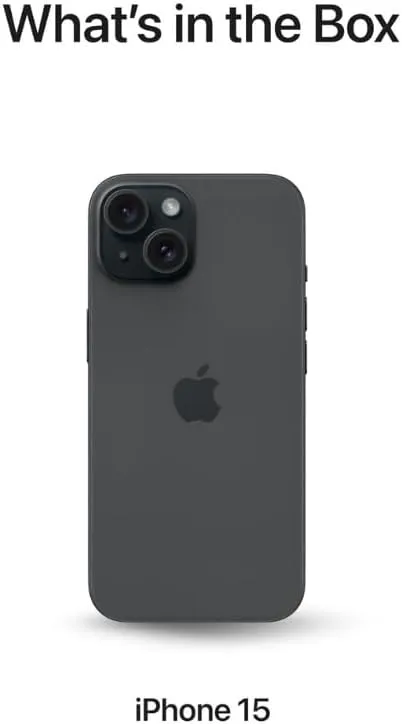 Apple iPhone 15, 128GB, Black - Tracfone (Renewed Premium)
