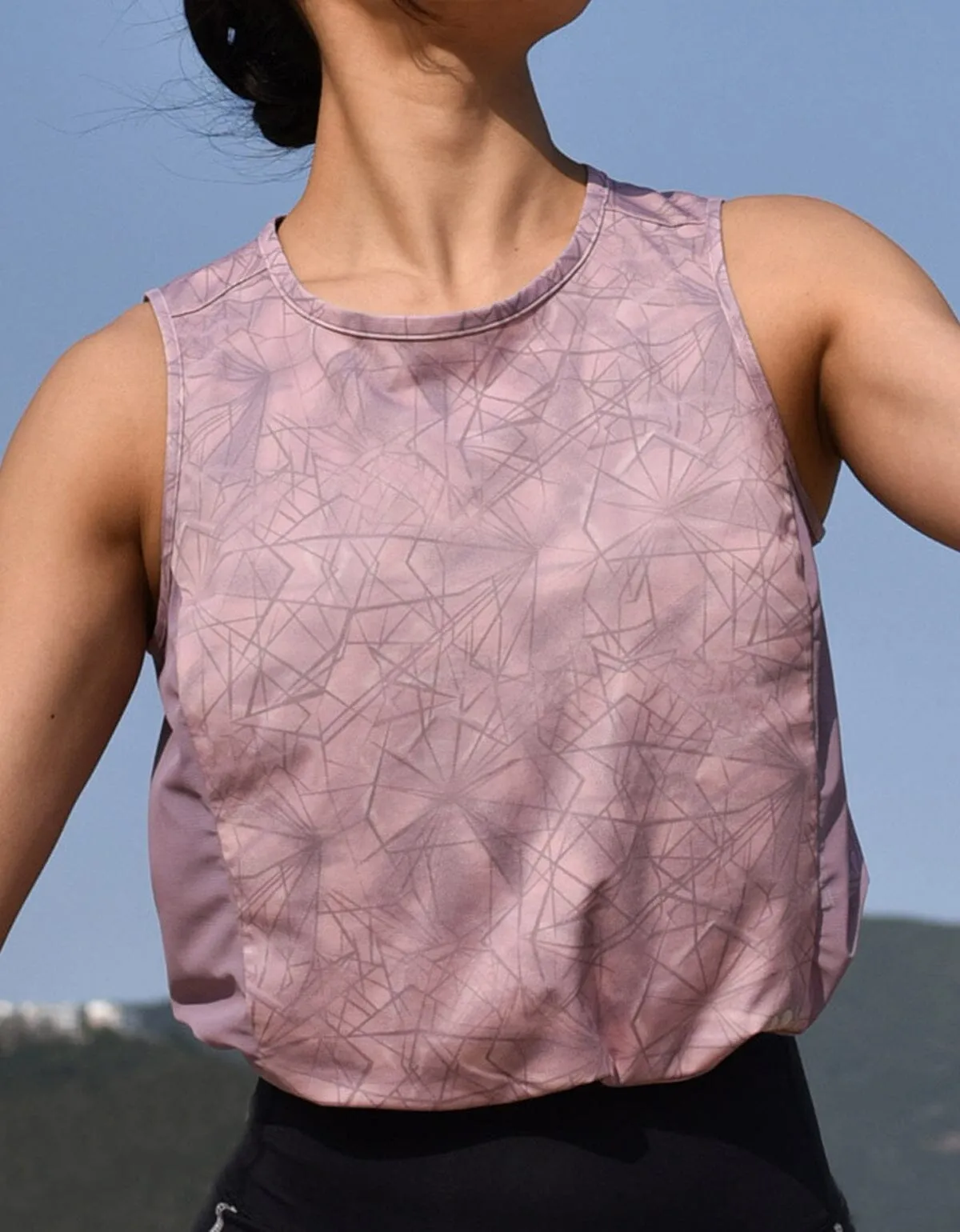 AQUA Quick Dry Mesh Crop Top
