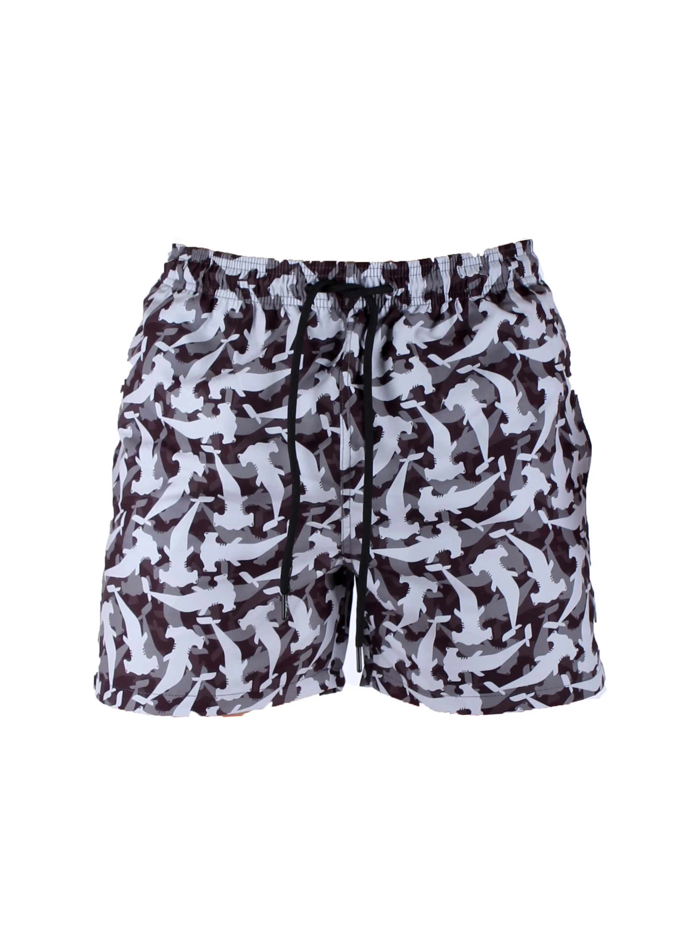 AQUA Swim Shorts Camo Sharks Design - Multi Color
