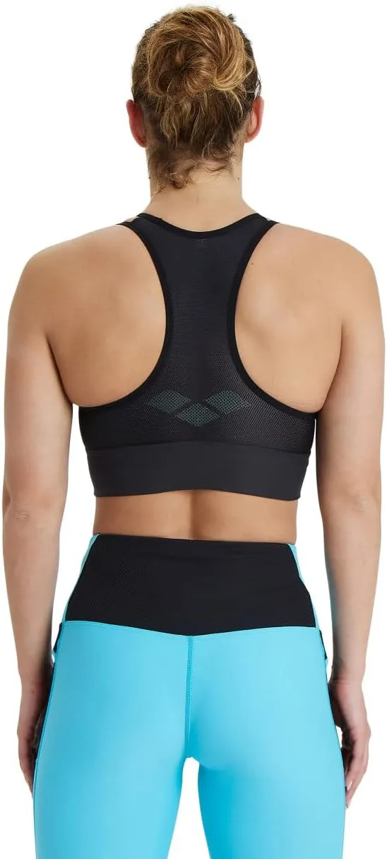 ARENA Women’s Active Sports Bra Top Mesh Back Medium Support Breathable Quick Dry Removable Cups
