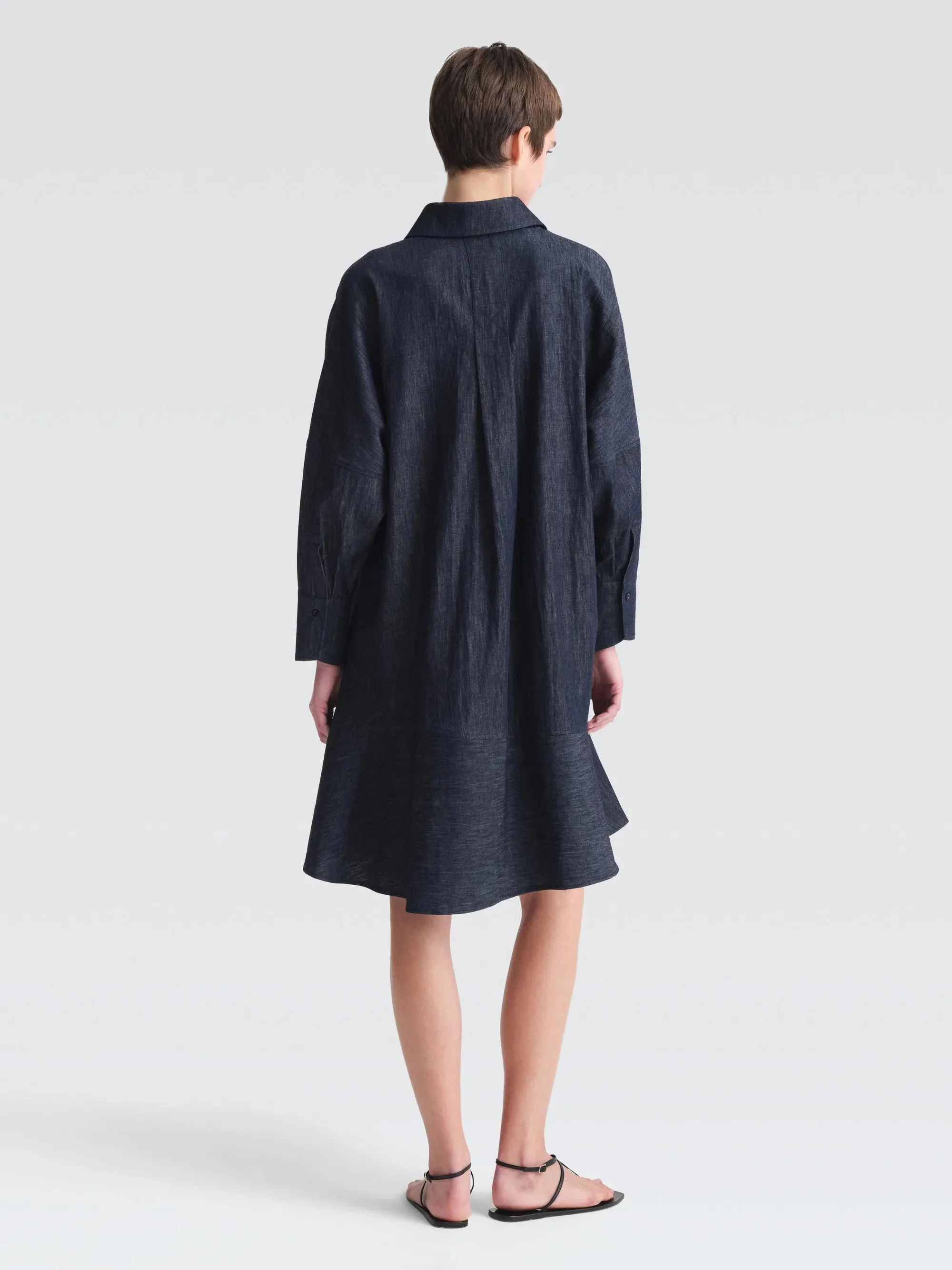 Ariana Linen Denim Mini Dress