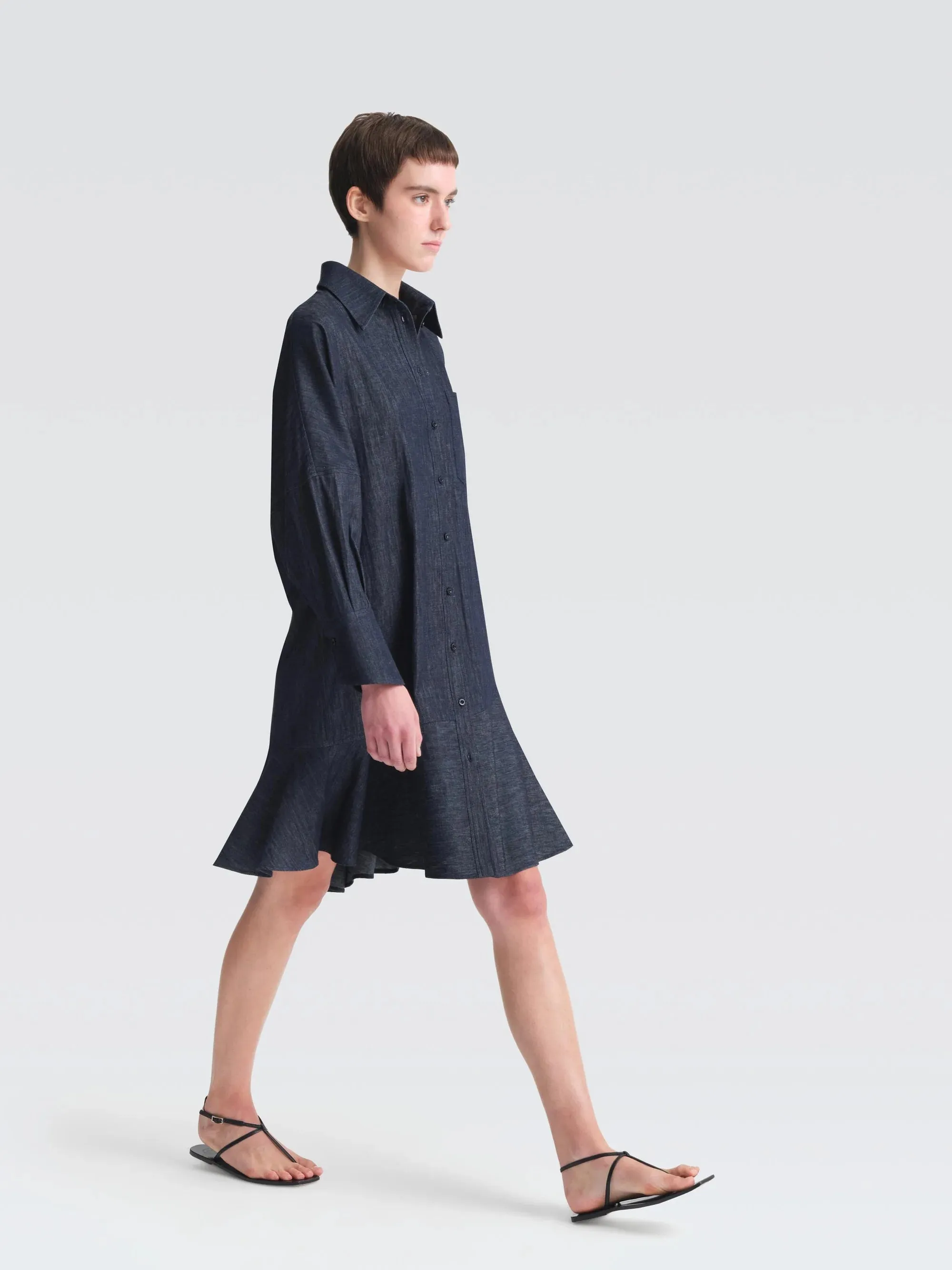 Ariana Linen Denim Mini Dress