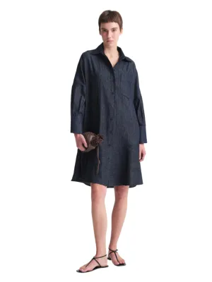 Ariana Linen Denim Mini Dress