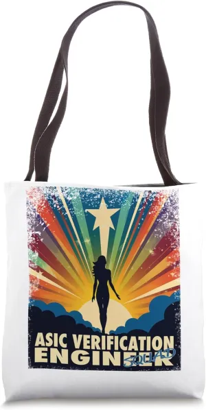 ASIC Verification Engineer Funny Female Hero Job Women Tote Bag
