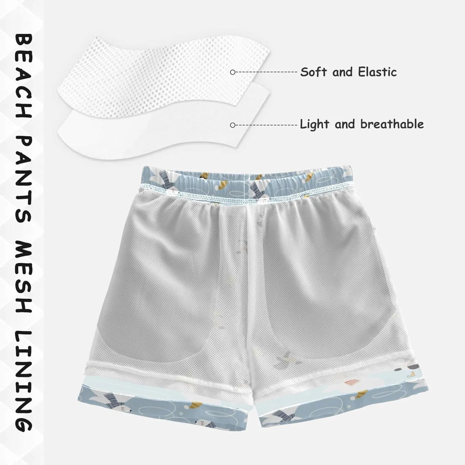 Aslsiy Boys' Swim Trunks Boys Beach Board Shorts Girls Girls Quick Dry Swimwear 2-12T