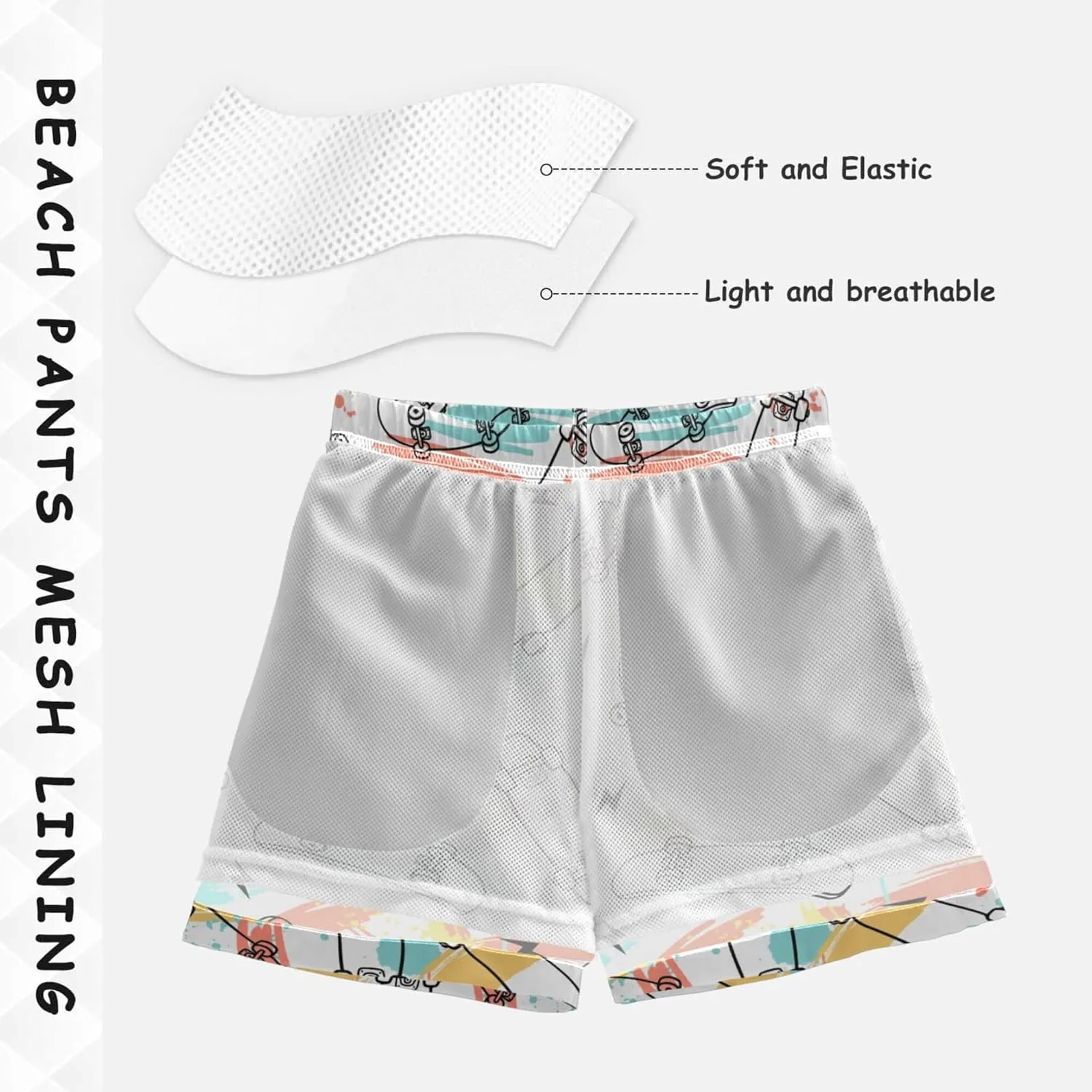 Aslsiy Boys' Swim Trunks Boys Beach Board Shorts Girls Girls Quick Dry Swimwear 2-12T