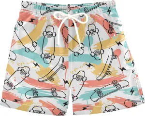 Aslsiy Boys' Swim Trunks Boys Beach Board Shorts Girls Girls Quick Dry Swimwear 2-12T