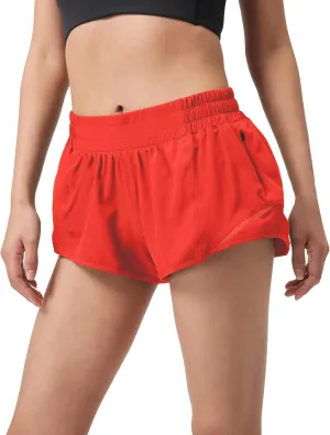 Athletic Shorts for Women,Mesh Lined 2.5" Running Shorts,Quick Dry Active Workout Shorts with Zip Pocket
