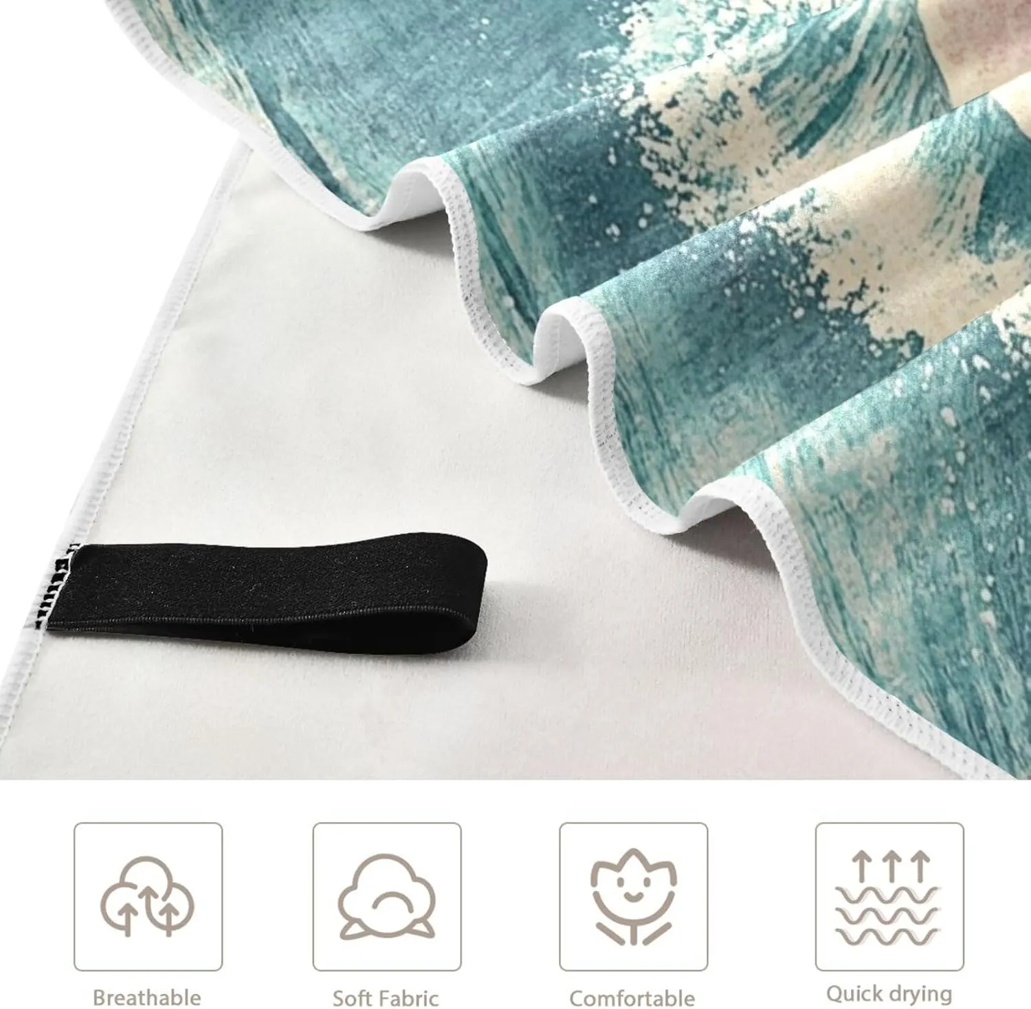 ATTX Jumping Dolphin Beach Towel 31x71 Inch - Lightweight Quick Dry Sand Resistant Microfiber Towel Blanket for Pool, Yoga, Gym & Travel | Multipurpose Swim Bath Sports #417