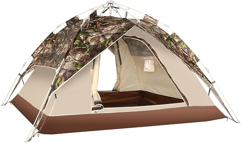 Automatic Instant Pop-Up Tents 3-4 Person, Outdoor Dome Tent Portable Windproof and Rainproof for Travel Camping Hiking