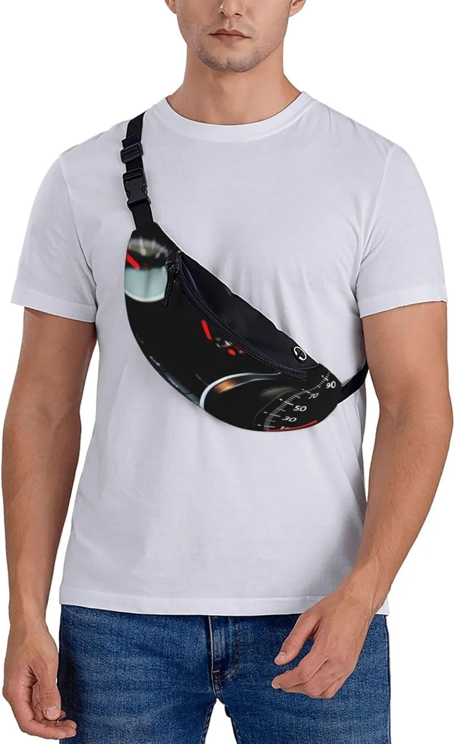 Automobile Dashboard Race Car Fanny Pack, Crossbody Waist Packs for Women Men Waist Bags with Adjustable Strap for Travel Running Hiking Sport