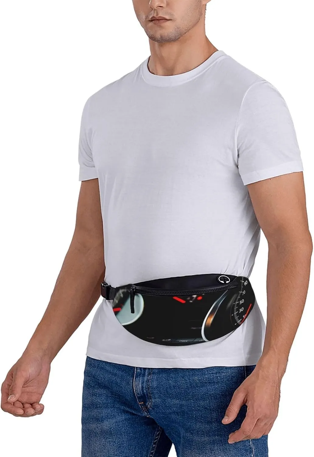 Automobile Dashboard Race Car Fanny Pack, Crossbody Waist Packs for Women Men Waist Bags with Adjustable Strap for Travel Running Hiking Sport