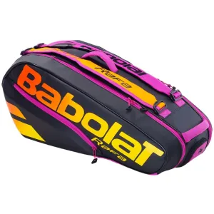 Babolat RH6 Pure Aero RAFA 6 Racket Tennis Bag - Black / Orange / Purple