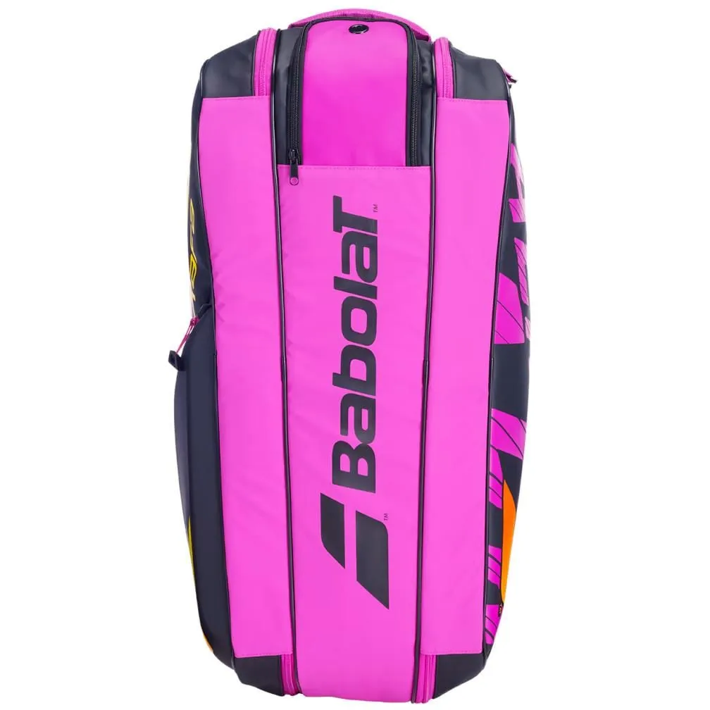 Babolat RH6 Pure Aero RAFA 6 Racket Tennis Bag - Black / Orange / Purple