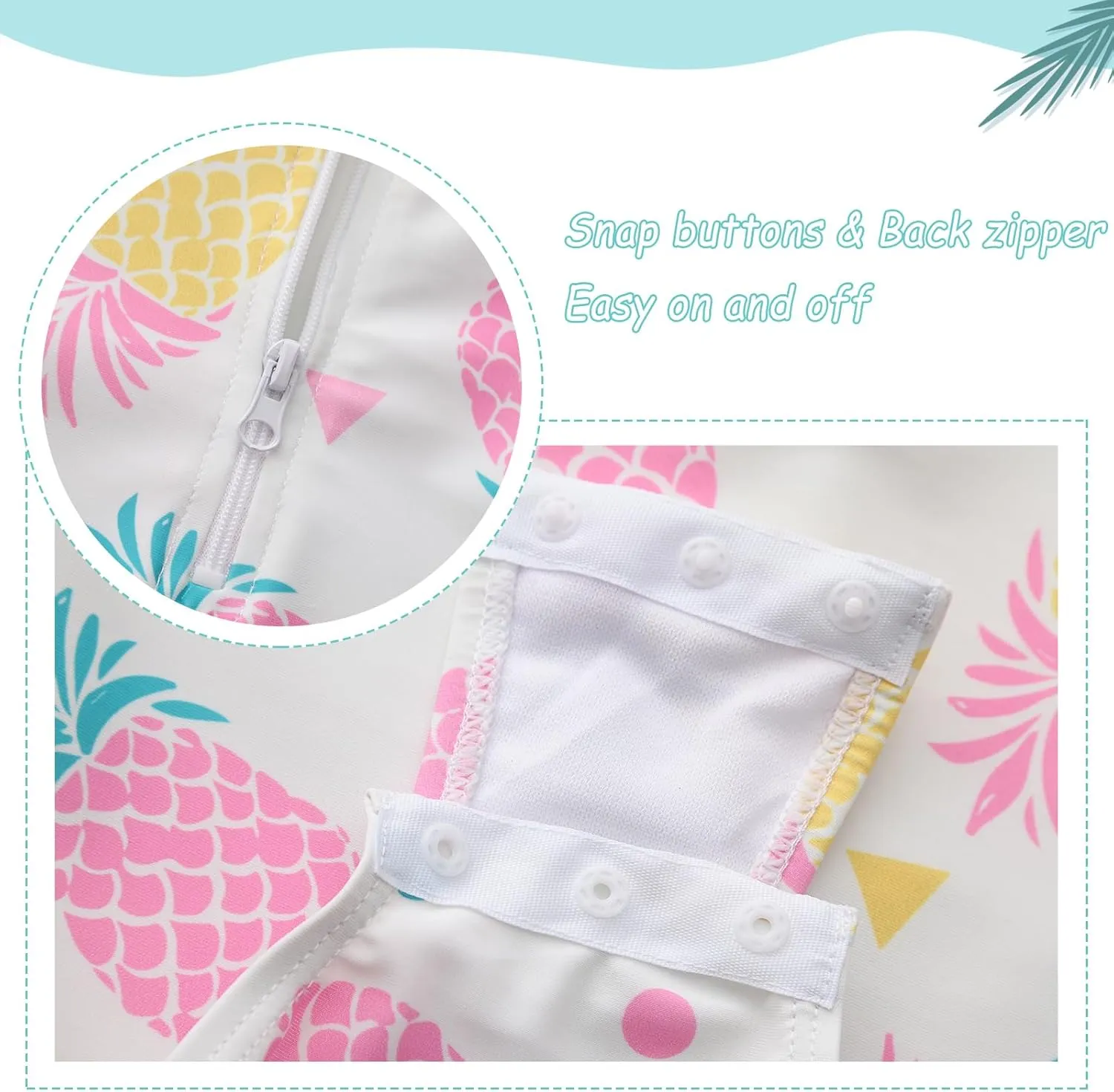 Baby and Toddler Girls One Piece Rash Guard Swimsuits for Girls Long Sleeve Swim Shirts with Sun Protection