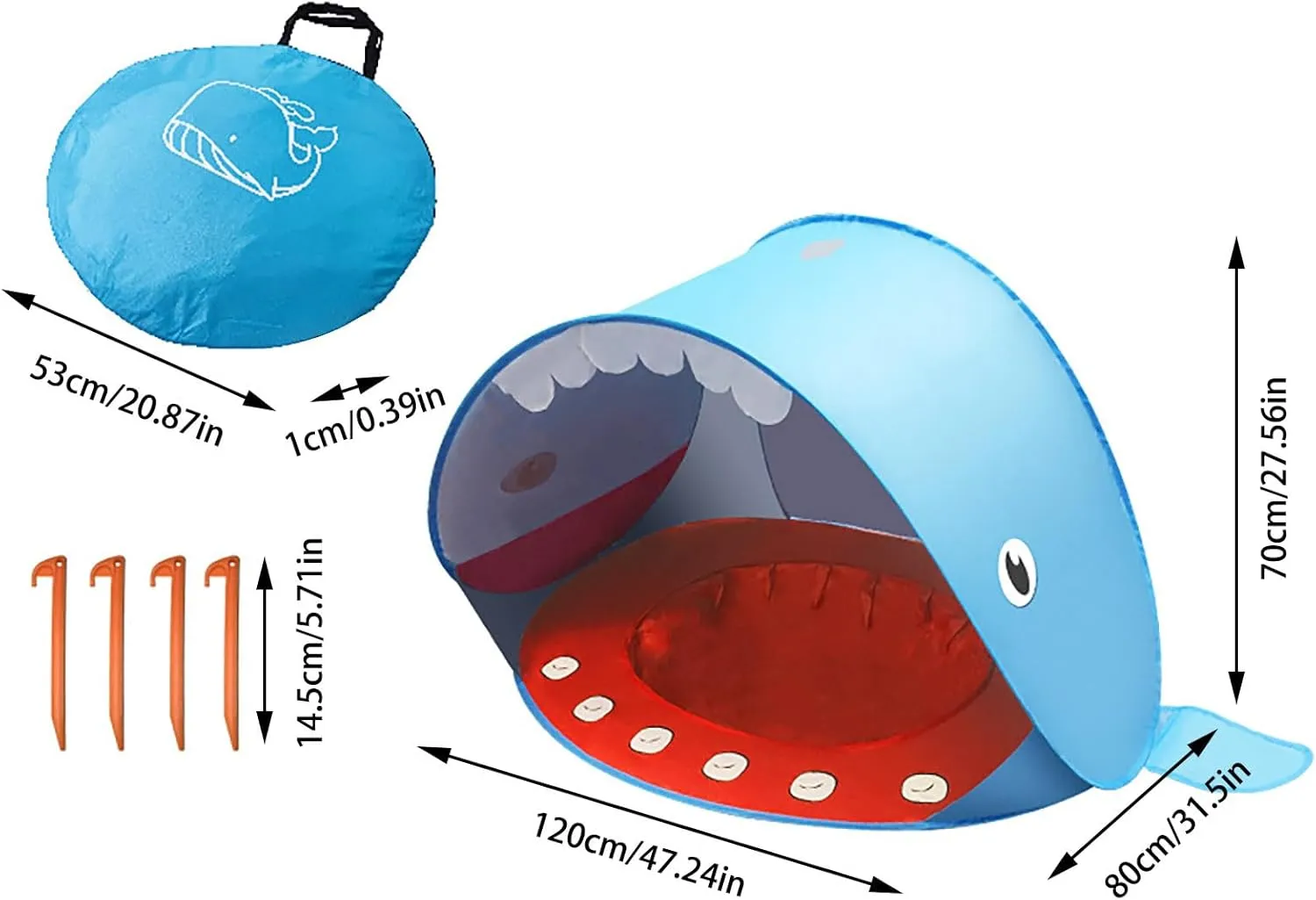 Baby Beach Tent Pop Up, Portable Pop Up Infant Ball Pit Tent, Toddler Wading Pool, Outdoor Shelter Sun Shade Must Haves Essentials Accessories, Perfect for Summer Beach Fun (Red)