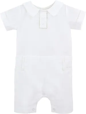 Baby Boys Formal Christening Shortall - Summer Outfit