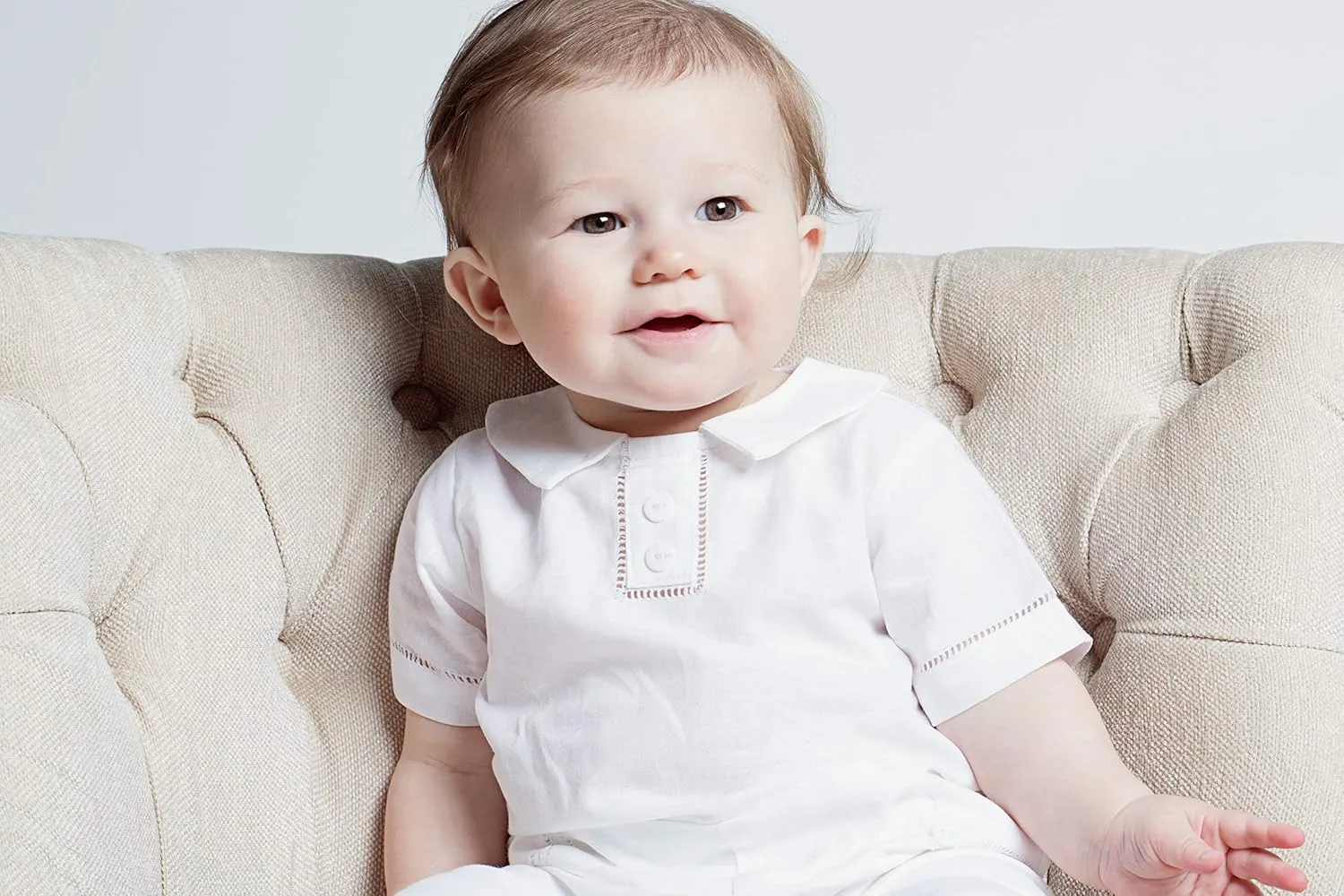 Baby Boys Formal Christening Shortall - Summer Outfit