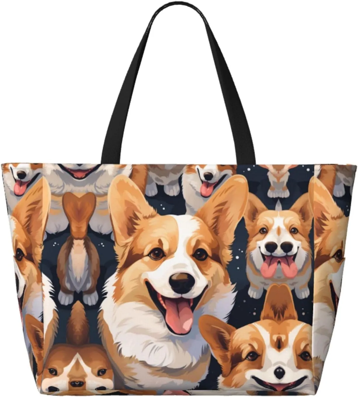 Bad Boy Red Wolf Spacious Large Capacity Beach Travel Bag - Foldable Beach Bag Tote Bag With Zipper