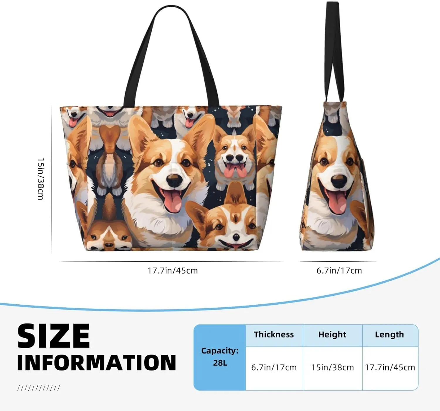 Bad Boy Red Wolf Spacious Large Capacity Beach Travel Bag - Foldable Beach Bag Tote Bag With Zipper