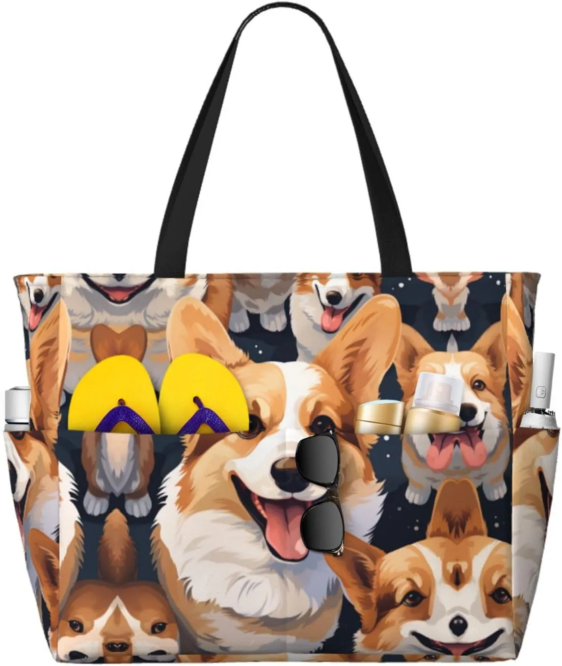 Bad Boy Red Wolf Spacious Large Capacity Beach Travel Bag - Foldable Beach Bag Tote Bag With Zipper