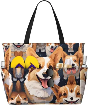 Bad Boy Red Wolf Spacious Large Capacity Beach Travel Bag - Foldable Beach Bag Tote Bag With Zipper