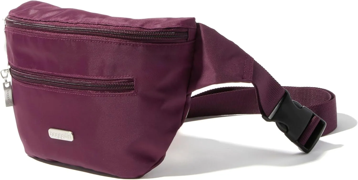 Baggallini Essential Belt Bag-9x6 Crossbody Fanny Waist Pack W/RFID & Adjustable Strap