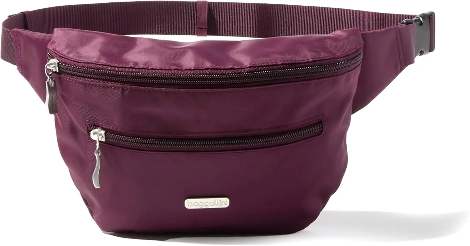 Baggallini Essential Belt Bag-9x6 Crossbody Fanny Waist Pack W/RFID & Adjustable Strap