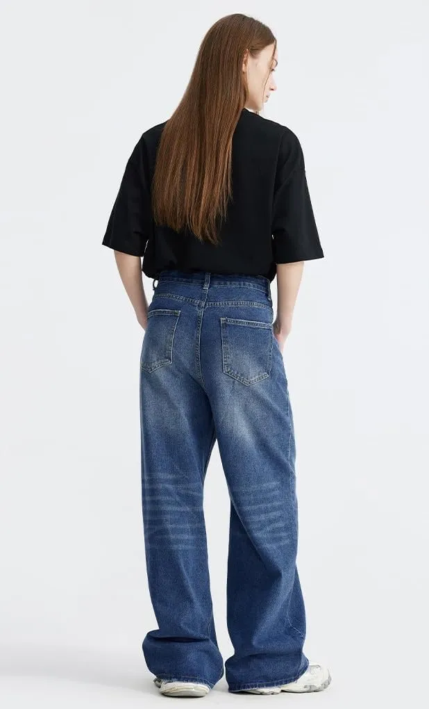Baggy Men's Loose Fit Y2k Pants - Vintage Casual Skater Jeans with Wide Legs - Hip Hop Aesthetic Streetwear