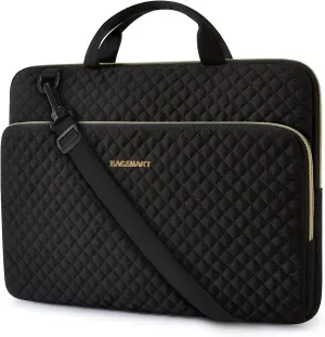 BAGSMART Protective Sleeve case Compatible with MacBook Pro 16 Inch,15.6 inch, HP,Dell,Acer Aspire,Asus Notebook,Laptop with Shoulder Strap,Pocket,Handle,Black