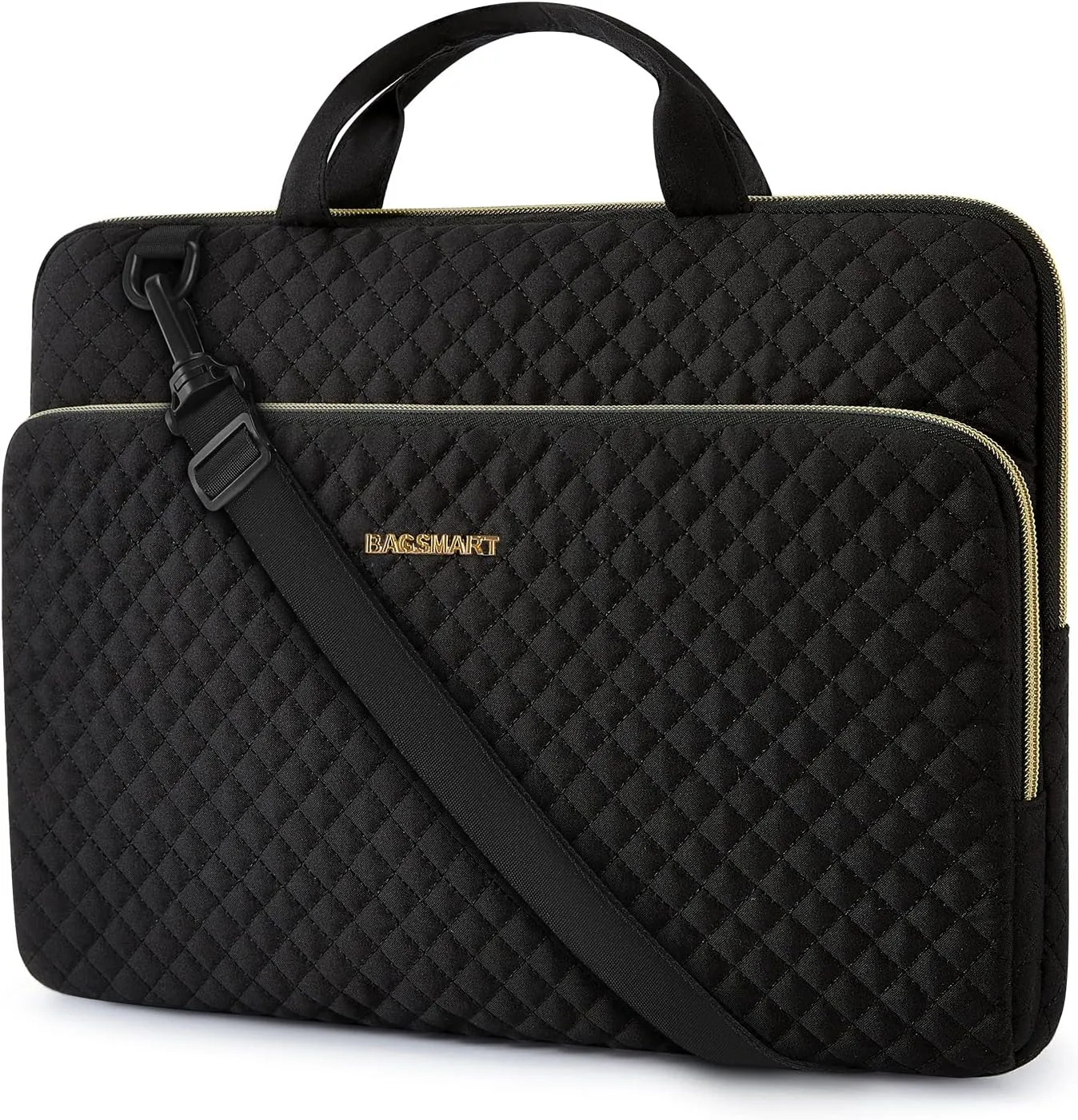 BAGSMART Protective Sleeve case Compatible with MacBook Pro 16 Inch,15.6 inch, HP,Dell,Acer Aspire,Asus Notebook,Laptop with Shoulder Strap,Pocket,Handle,Black