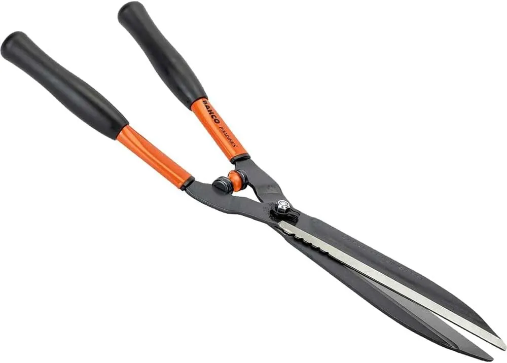 Bahco P51F Hedge Serrated Edge Shears, Black