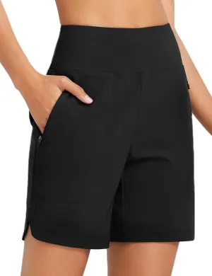 baleaf Women's 3"/5"/ 7" High Waisted Swim Board Shorts Quick Dry Swimsuits Bottoms Trunks with Pockets