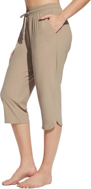 baleaf Women's Swim Capris Pants 18" Quick Dry Modest Swimsuits UPF 50  Bathing Suit Bottoms Beach Pants with Pockets