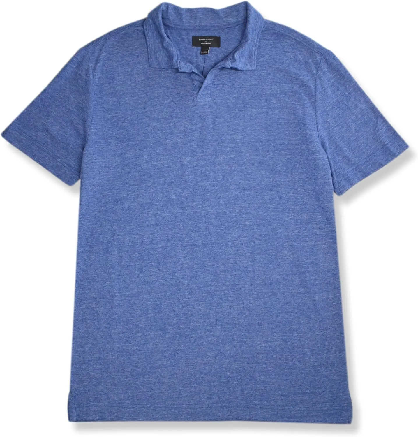 Banana Republic Mens Standard Fit Linen Blend Open Polo Shirt,