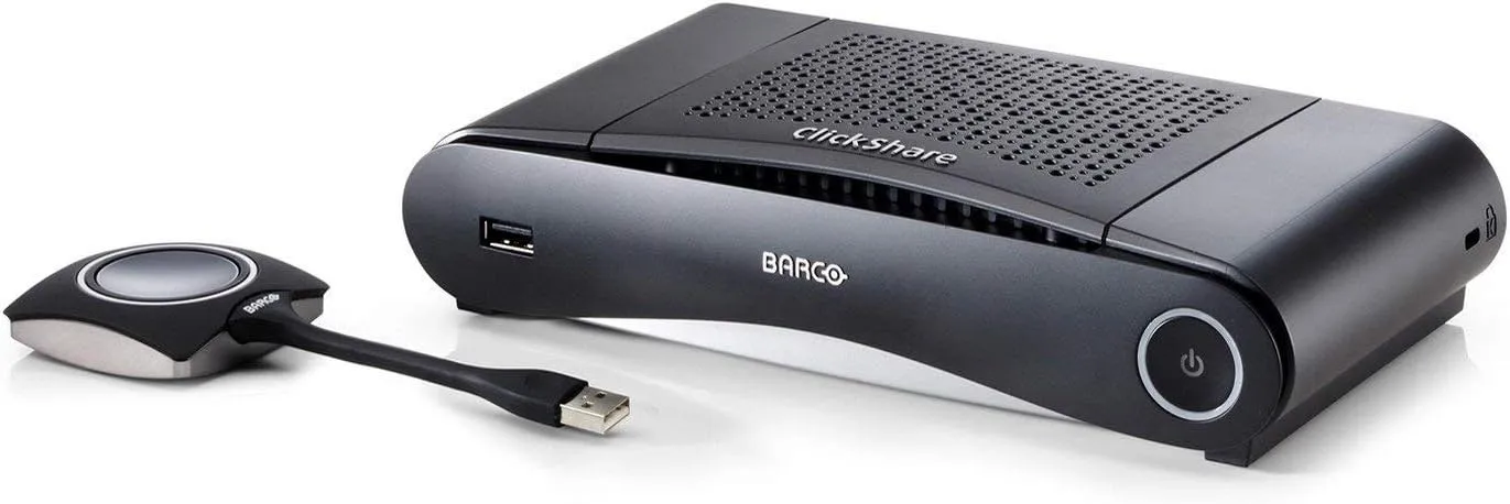 Barco CS-100 | Small Meeting Room Standalone Wireless Presentation System w/ 1x ClickShare Button & Power Adapter (Renewed)