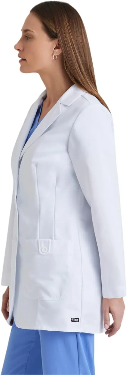 BARCO Grey's Anatomy Scrubs - Hannah Lab Coat for Women, Professional Mid-Length Long Sleeve 31.5" Lab Coat