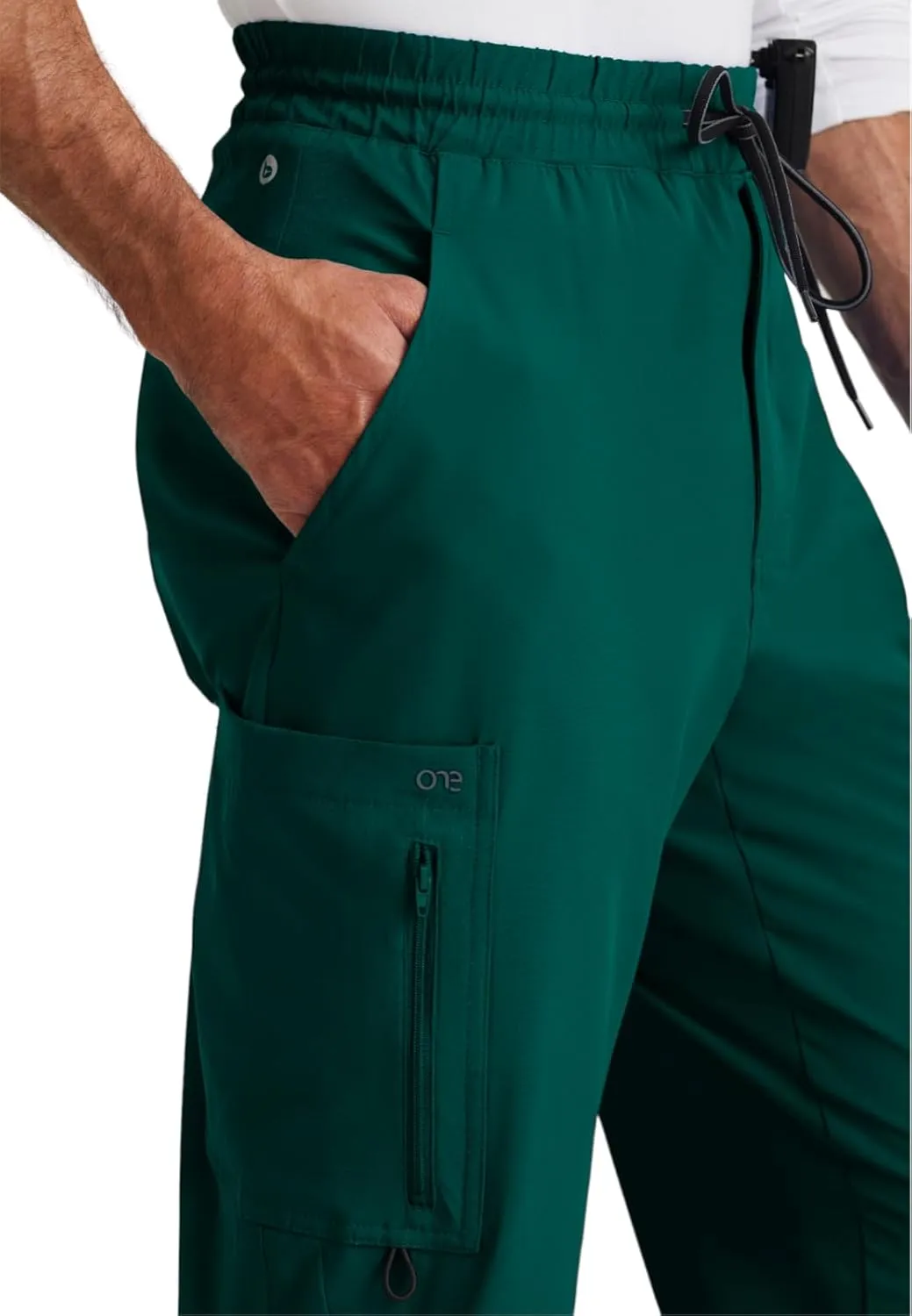 BARCO One Vortex Scrub Jogger for Men - Elastic Waist Eco-Friendly Fabric, Anti-Wrinkle, 4-Way Stretch Men's Scrub Pant