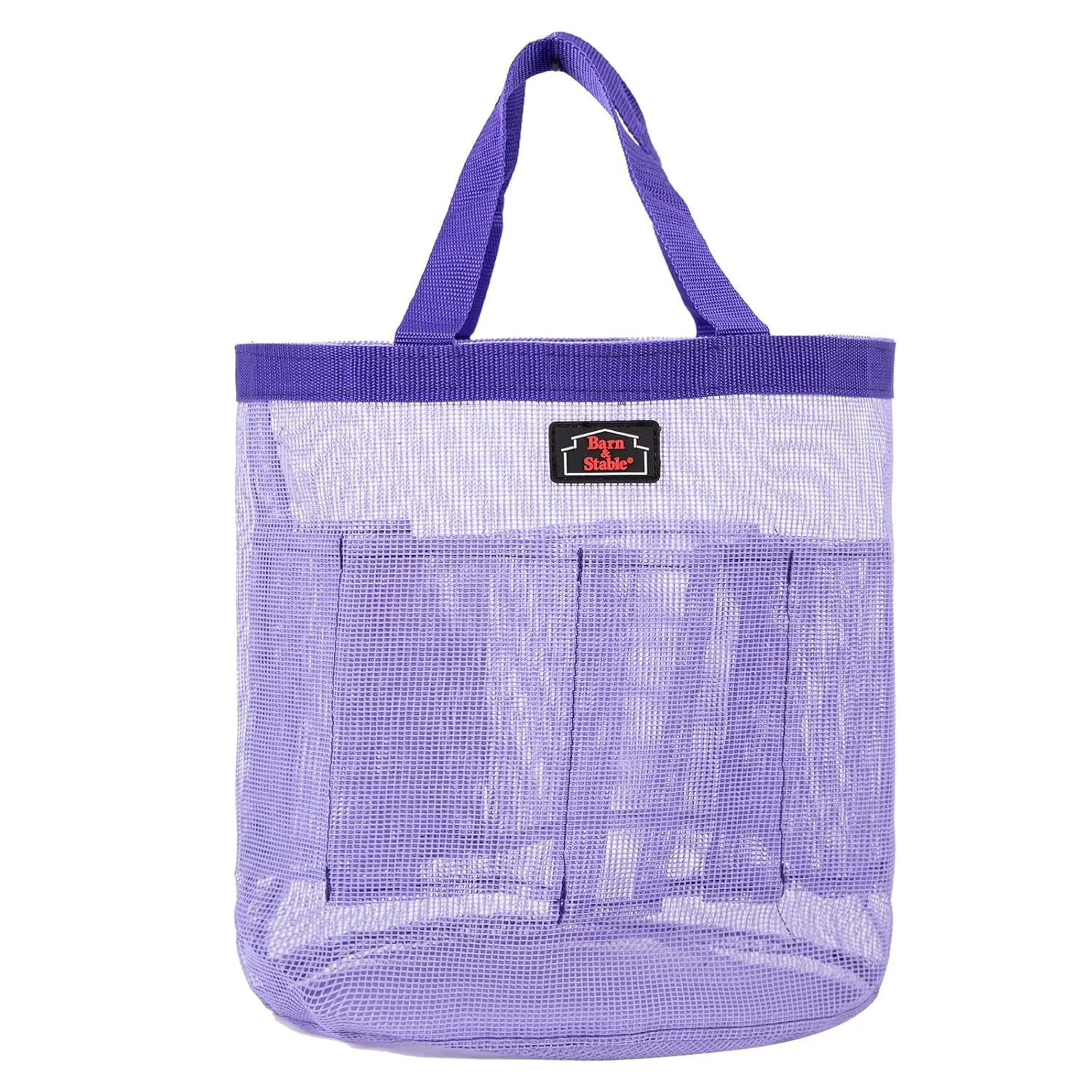 BARN & STABLE Breathable & Waterproof Mesh Horse Grooming Bag with 8 Pockets Tear-resistant Grooming Tote for Horse Grooming Caddy Bag Organizer to Secure Items (Purple)