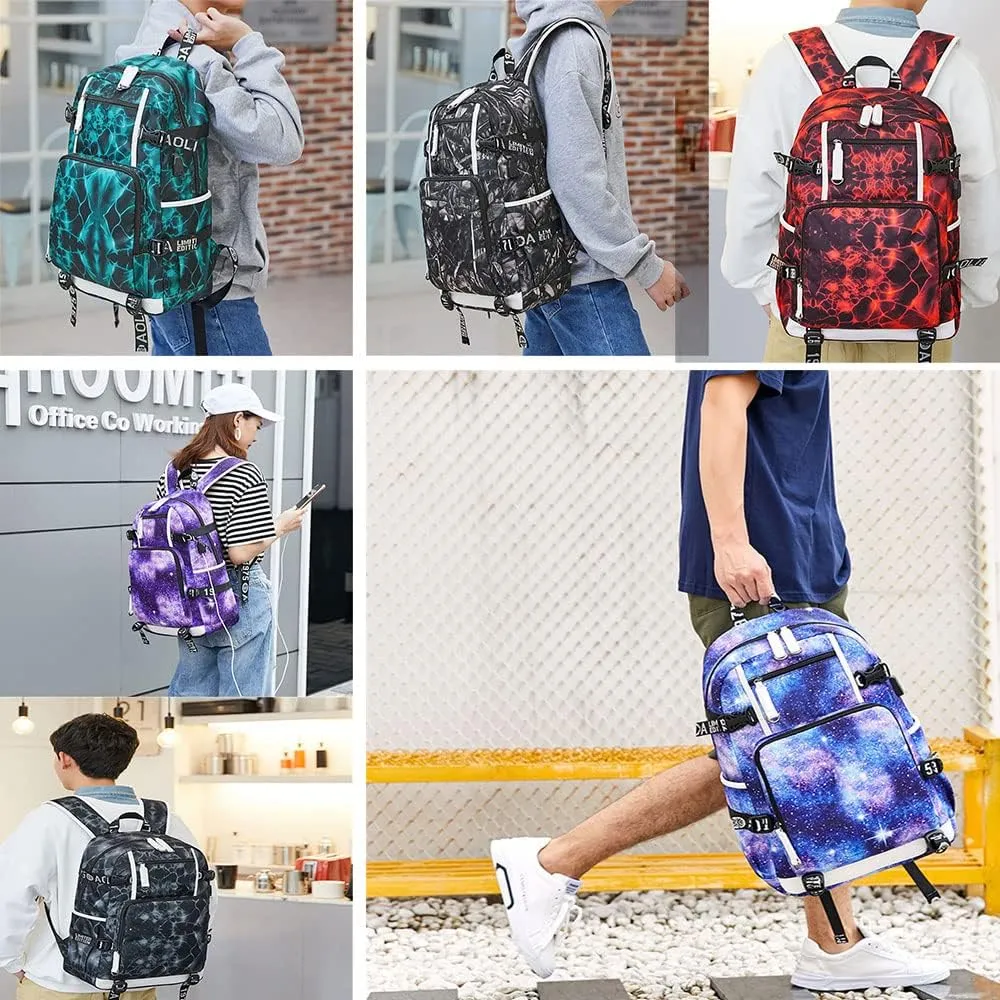 Basketball Player 23 Multifunction Backpack Travel Student Backpack Fans Bookbag For Men Women (A)