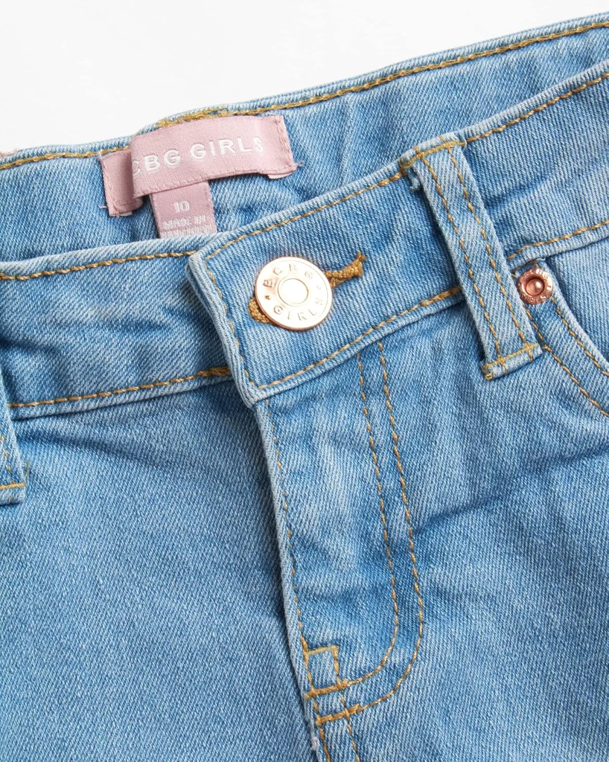 BCBG Girls' Denim Shorts - Roll Cuff Denim Jeans for Girls (Size: 4-14)
