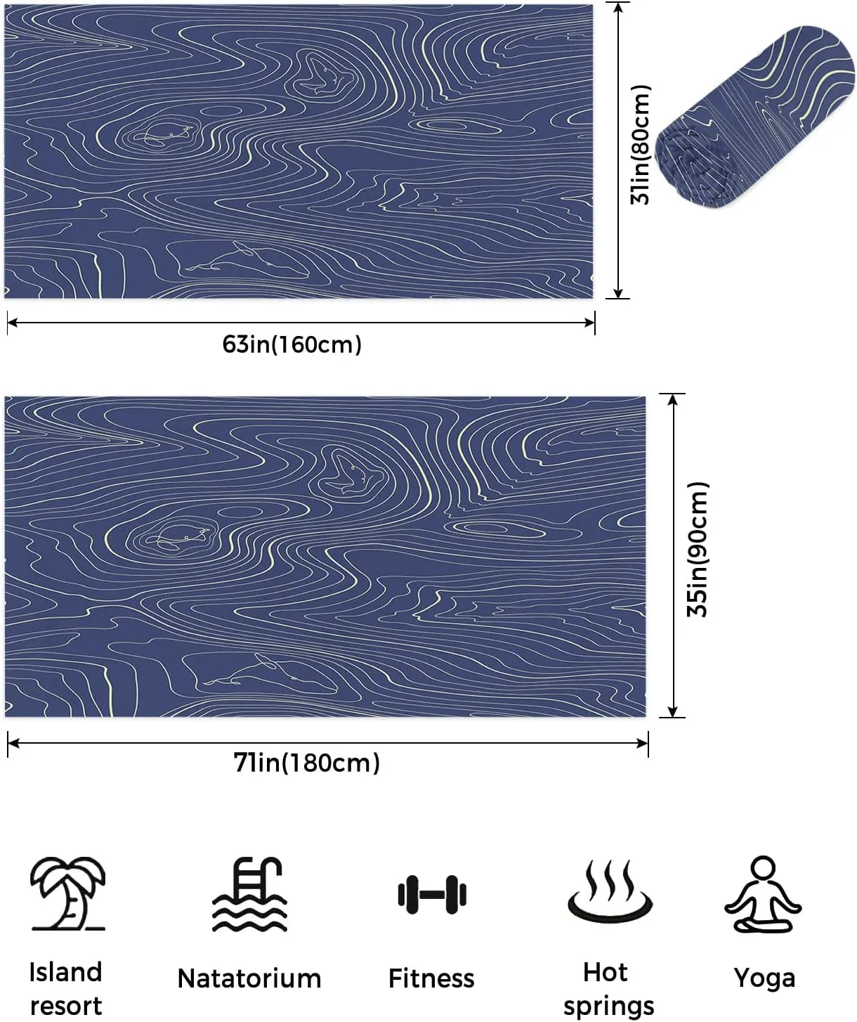 Beach Towel for Kids Adults, Abstract Style Purple Simple Line Mountain Range Extra Large Towels Blanket Picnic Blanket Swim Pool Towel Soft Beach Towels Travel Beach Towel 35x71in