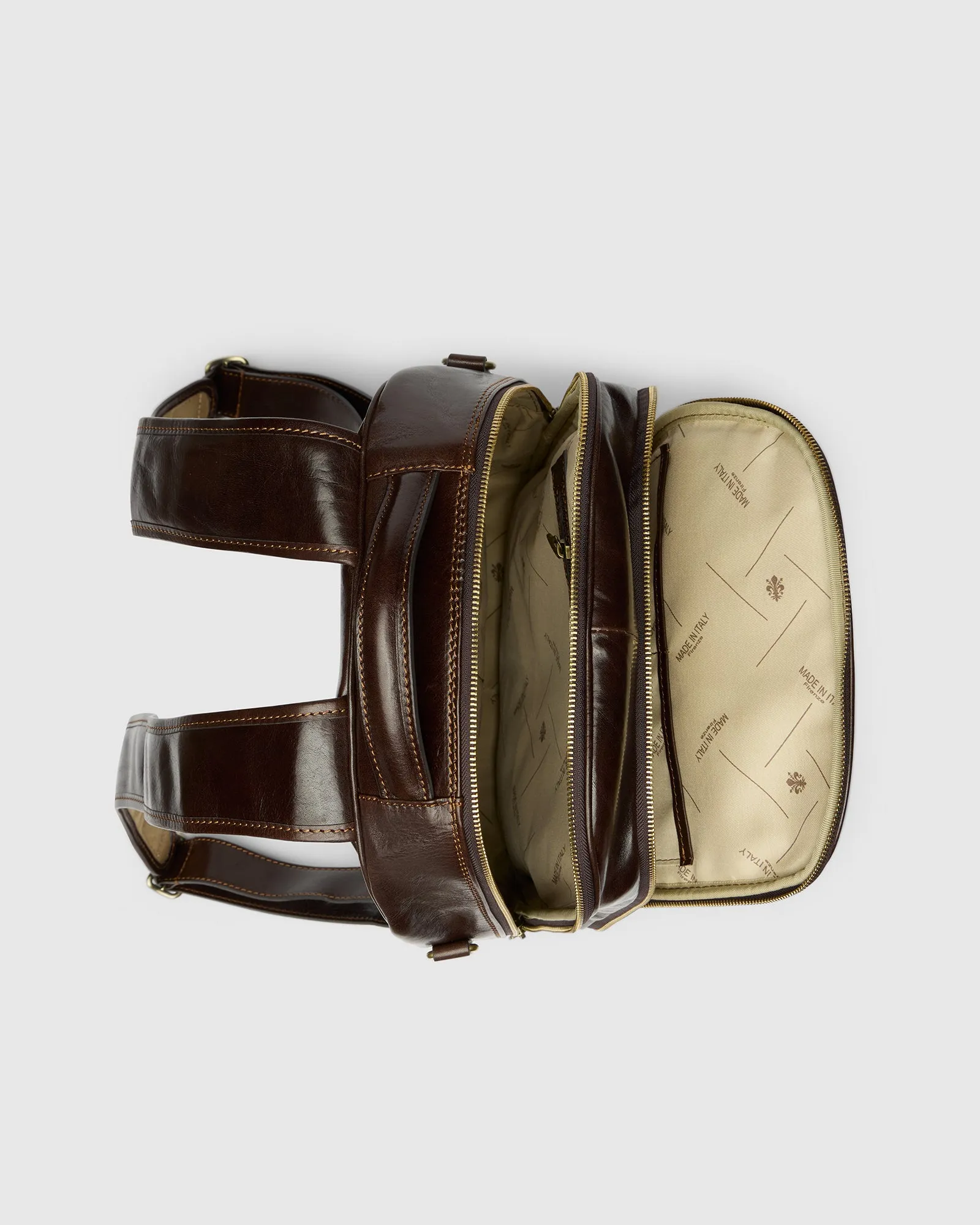 Belfast Chocolate Leather Backpack