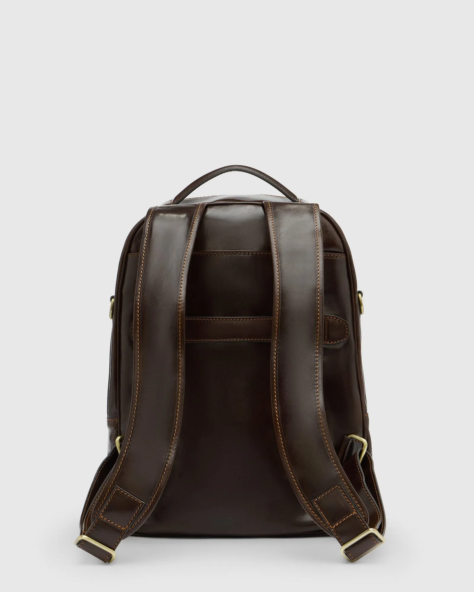 Belfast Chocolate Leather Backpack